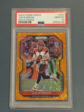 JOE BURROW 2020 PANINI PRIZM #307 DISCO PRIZM ROOKIE RC PSA 10 Gem Mint 💎 🔥