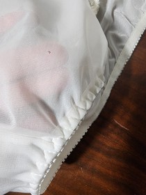 Vtg Rene Rofe Nylon Spandex Stretch Panties Shiny See Through Wedding White Sz 9