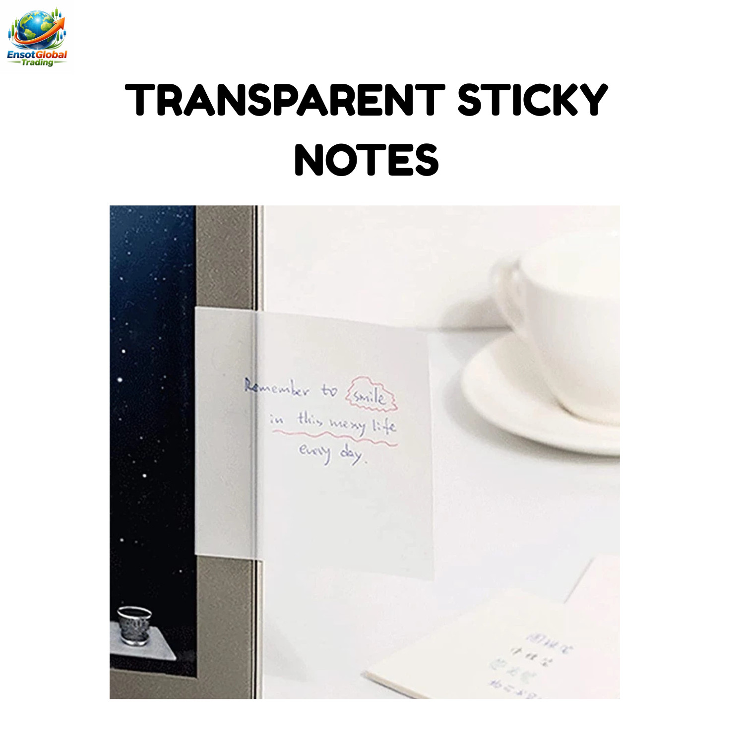 Transparent Sticky Notes Clear Waterproof Memo Pad Waterproof Sticky-image