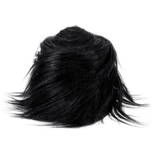 4.9ft x 4 in Faux Fur Fabric Precut Strips Plush Roll, Black