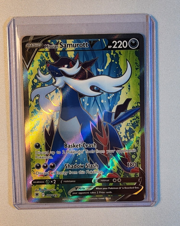 Hisuian Samurott V 176/189 Astral Radiance NM Full Art Pokemon Card