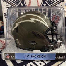 J.C. Jackson Signed LA Chargers Salute To Service Mini Helmet (JSA)