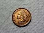 Full Red Cleaned 1906 Uncirculated Near 4 Diamonds Indian Head Cent D15