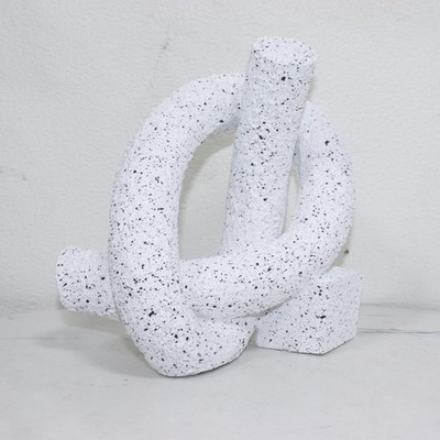 Geometrische Kunstskulptur, Harzstatue, Heimtextilien, modernes Sammlerstück
