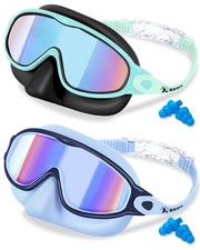 Kids Swim Goggles with Nose Cover Swimming Goggles for Kids 6-14 8-12 Age 4-7...