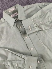 VTG Sears Roebucks Mens Mint Green Button Down Utility Shirt 1980  s Men  s Large