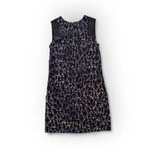 Gianni Versace Sleeveless Black White Graphic Print Dress Size 38 Vintage Y2K