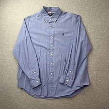 Ralph Lauren Shirt Mens XL Blue Button Down Long Sleeve Pony Logo Casual