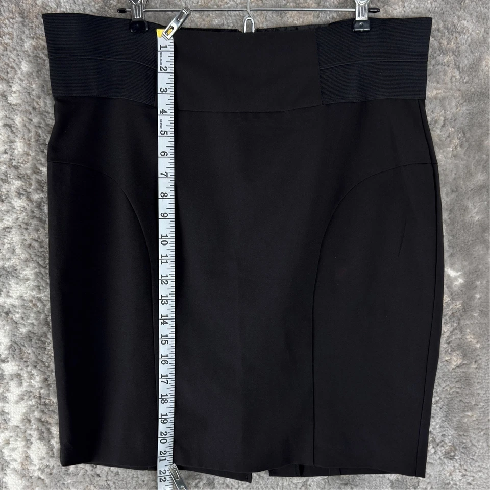 Falda Charlotte Russe Talla L Elastizada Carrera Informal Hasta la Rodilla Negra Cremallera Foto 3 de 4