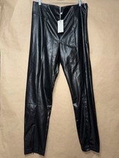 Good American Women's Better Than Leather Boss Pant Skinny Black Size 5