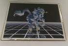 VINTAGE SUE DAWE UNICORN ART PRINT "UP FROM THE GRID" 1982 10" X 8" SEALED