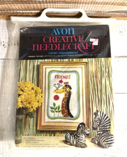 Vintage Avon Creative Needlecraft Crewel Embroidery Kit "Friends" 10" x 14"