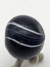 Antique German Handmade Indian Swirl Shooter Marble .69 Good