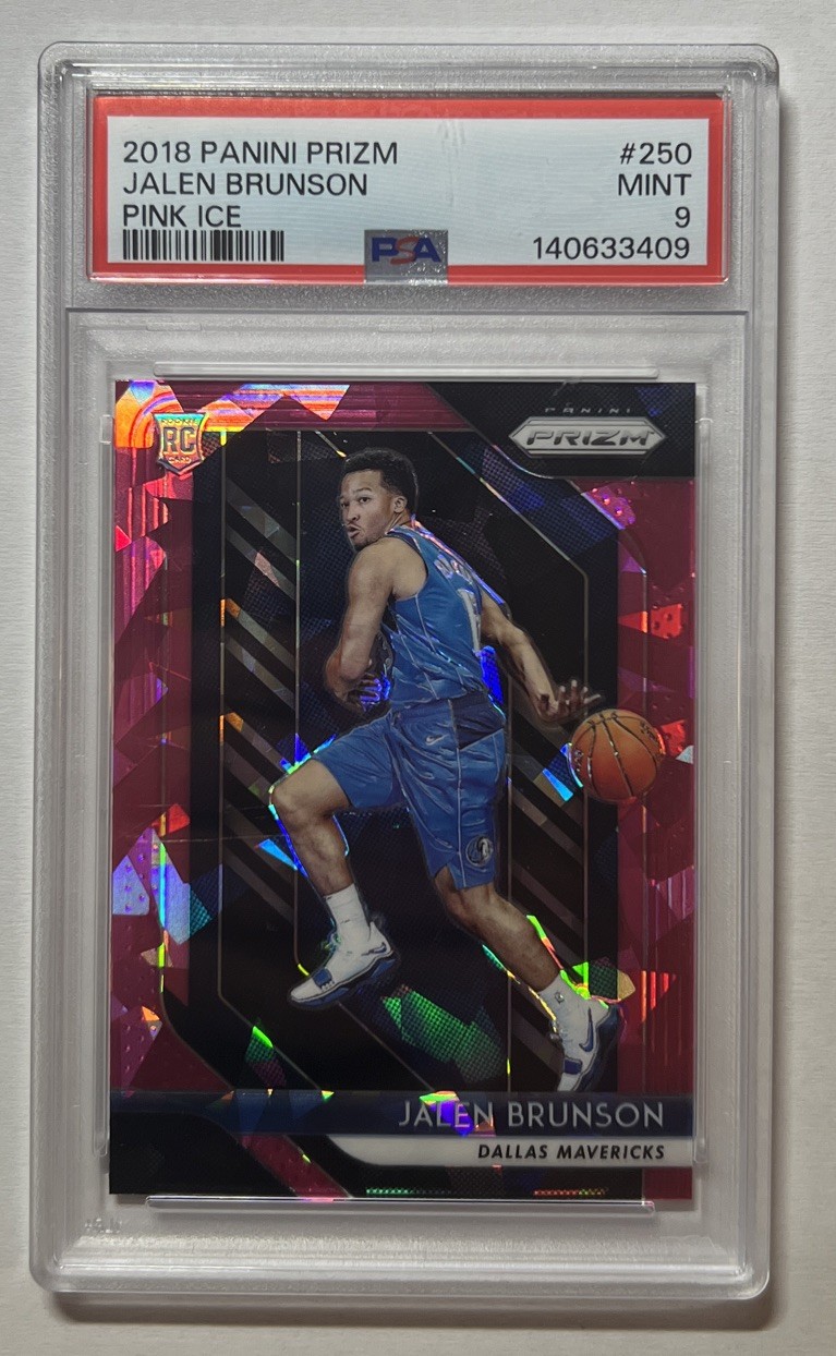 2018 Prizm Jalen Brunson PSA 9 Pink Ice Mint Rookie Card RC #250