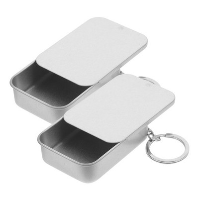 2 Pcs Kleine Schachtel Mit Deckel Schachteln Metallzinnbehälter Metalldosen