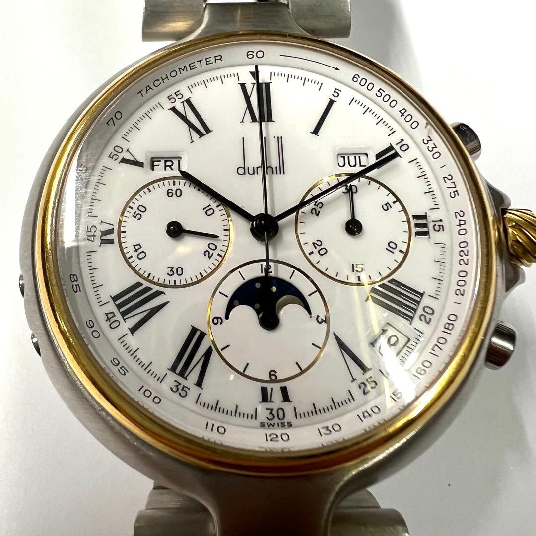 Dunhill Millennium DC3319 Cronógrafo Fase Lunar Triple Calendario Reloj Automático Japón