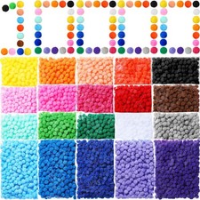 10000 Pcs Multicolor Pom Poms for Crafts 1 cm Fuzzy Craft Balls for Family Cl...