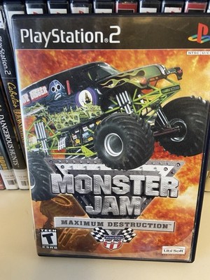 Monster Jam: Maximum Destruction (Sony PlayStation 2, 2002) W/ Manual Tested!