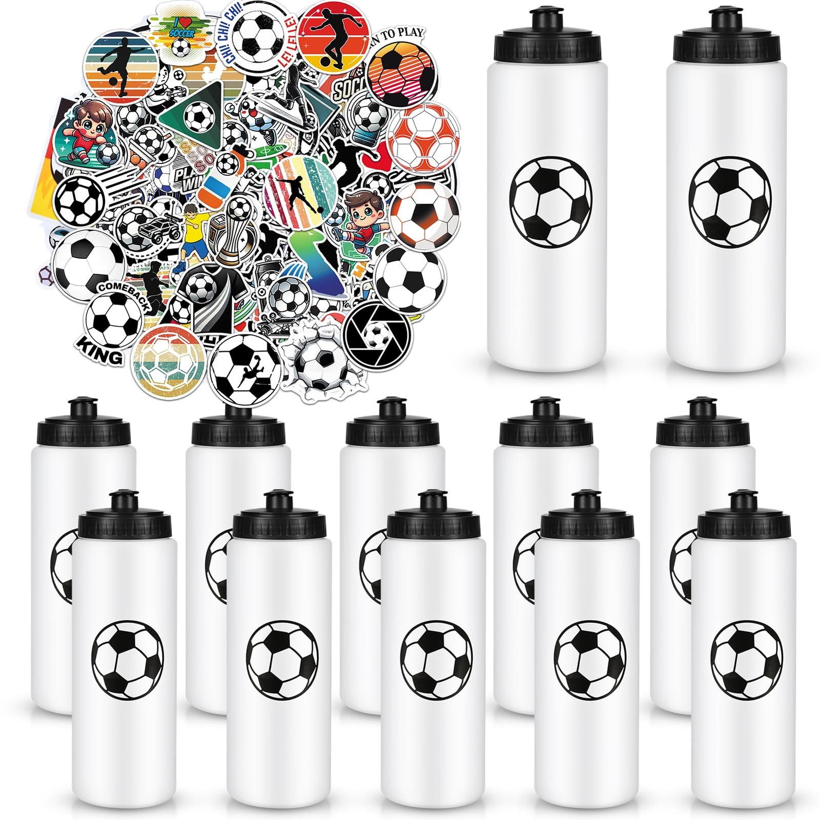 Bulk With 300 Pcs Stickers 20 Oz Reusable Bpa-fre...