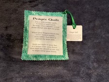 Pocket Prayer Quilt,Handmade,Cross,Christian, floral colored.