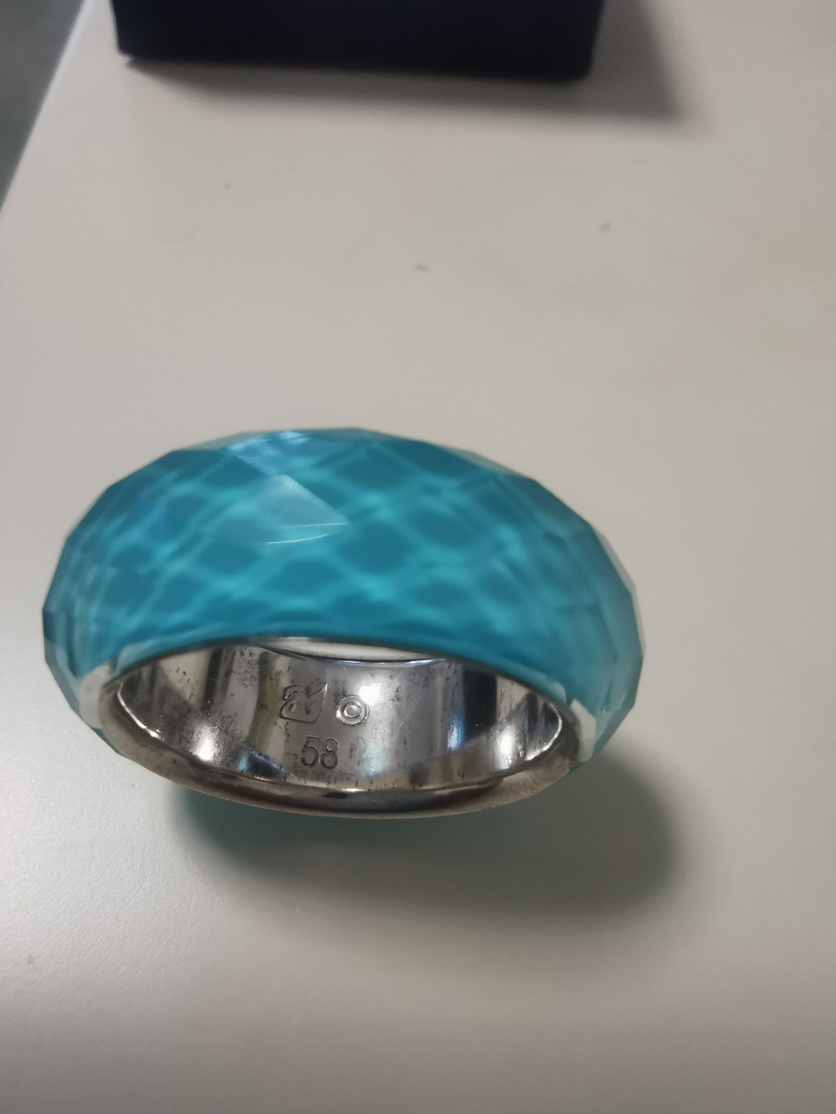 Swarovski Nirvana (Dünn ) Ring Gr.58 Türkis - image 5