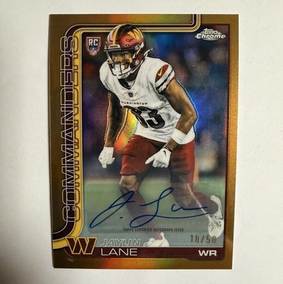 2025 Topps Chrome Jaylin Lane True Gold Rookie Refractor Auto /50