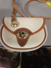 Vintage Dooney & Bourke All Weather Leather Crossbody Purse USA Made Brown Tan