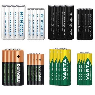 kQ Eneloop Varta Duracell AA AAA 4er Akku Sets mit Box verschiedene Typen