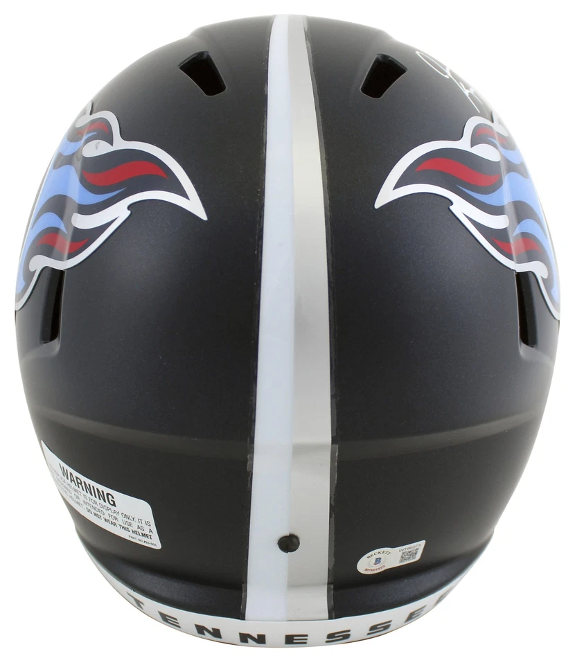 Titans Jevon Kearse The Freak Signed Navy F/S Speed Rep Helmet w/ White SIg BAS - Image 2 of 3
