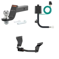 CURT Tow Package 2in Trailer Hitch, Wiring, #45056 Ball Mount Pin & Clip, 13423