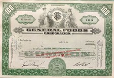 Historische Wertpapiere: General Foods Corporation - 100 Shares