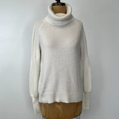 White House Black Market Sweater Women Small WHBM Rib Knit Turtle Jumper Core Nw