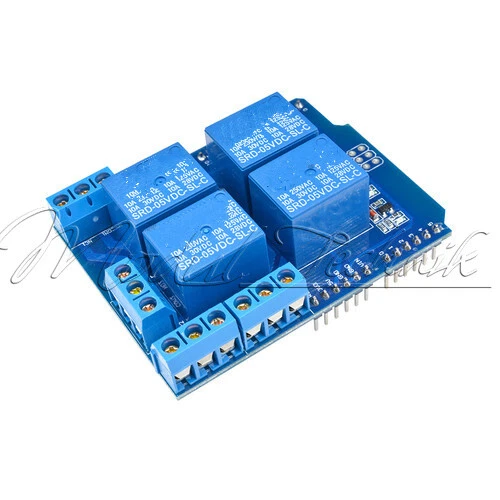 4 Channel Relay Shield Terminal Development Board for Arduino  R3 DC 5V