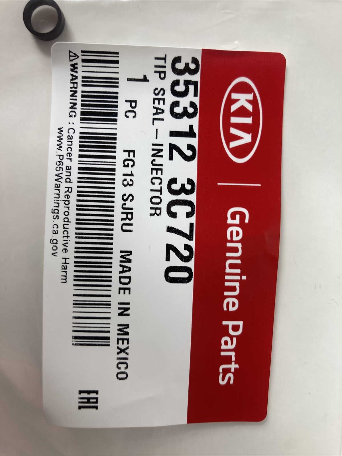 Genuine Kia Fuel Injector Seal 353123C720 eBay