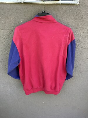 vintage 80s nike 1/4 zip sweatshirt size L Large Red/Blue | eBay