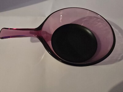 Vision Corning Ware Cranberry 0.5 L Sauce Pan w/ Pyrex Glass Cookware Vintage