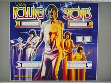 Rolling Stones backglass  Bally  repro flipper vetro NO MIRROR