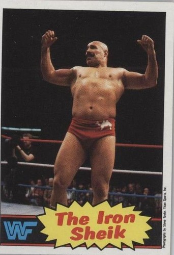 1985 Topps WWF Iron Sheik W/Ivan Putski RC Blue Autograph PSA/DNA