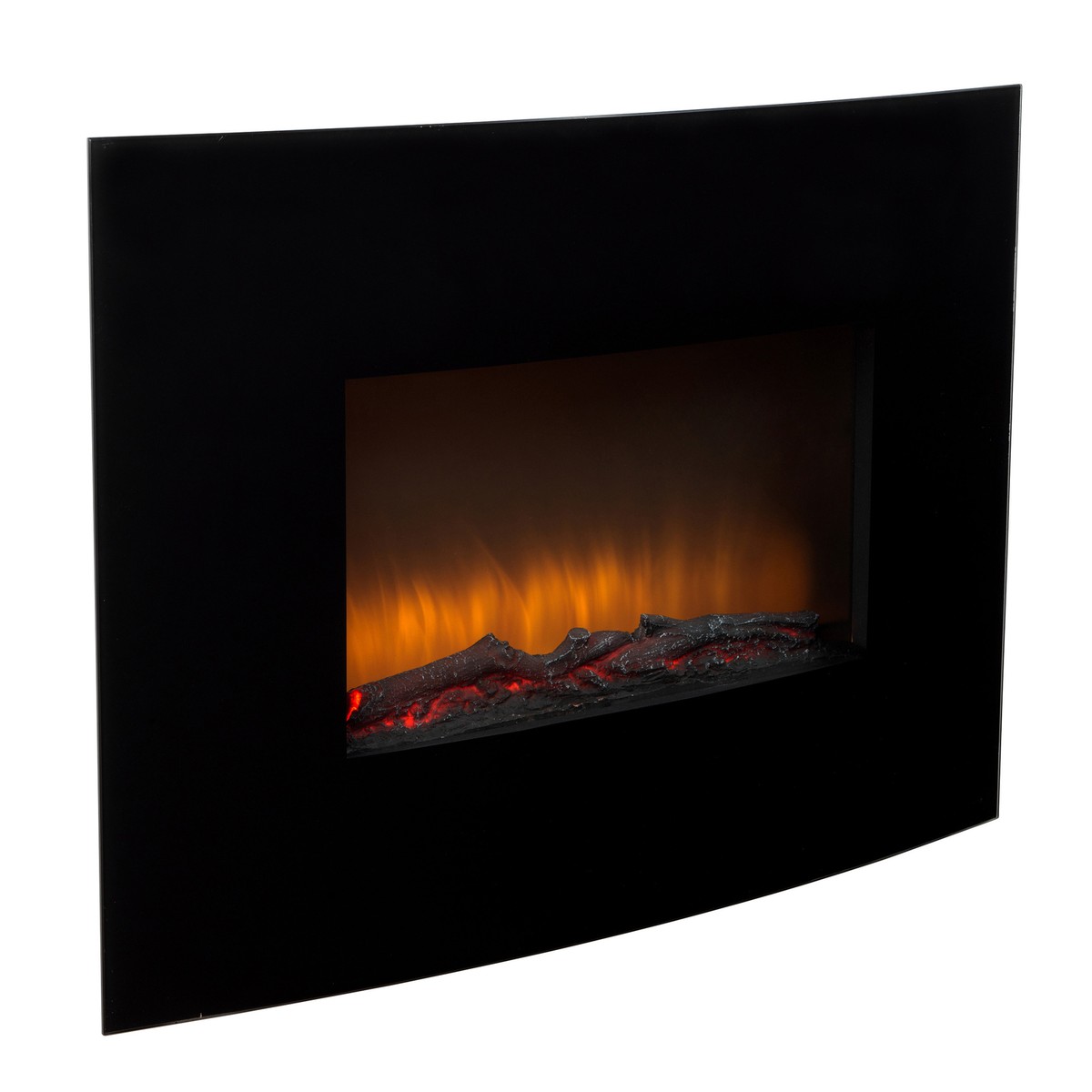 Beldray Electric Fireplace Fan Assisted Heater LED Palma Curved Wall Fire  Black | eBay