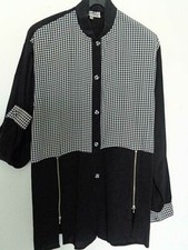 DAMEN BLUSENJACKE 38/40 schwarz/Pepita, Skyline Paris, Nichtraucher, neuwertig