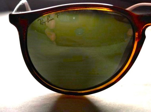 RAY-BAN RB4171 ERICA POLARIZED SUNGLASSES - TORTOISE / G-15 GREEN – 54/18 145 - Picture 7 of 8