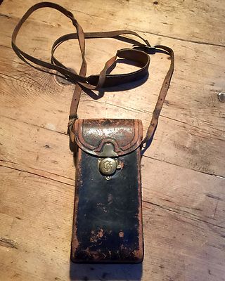 VINTAGE FRÜHE 20. Jh HARTLEDER KAMERA HÜLLE TASCHE TOLLE ''''MANN'''' ODER KURIERTASCHE