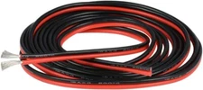 16 Gauge Flexible 2 Conductor Parallel Silicone Wire Spool Red Black High Resist