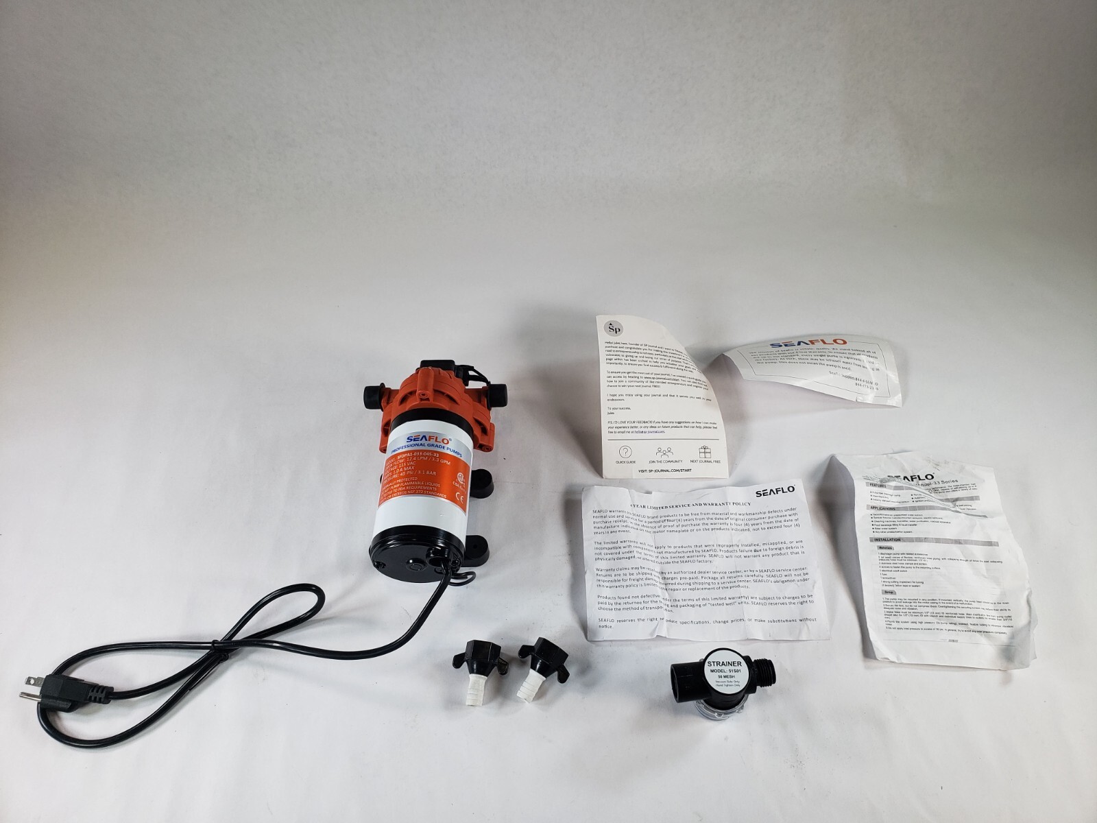 SEAFLO 33Series Industrial Water Pressure Pump w/Power Plug for Wall Outlet eBay