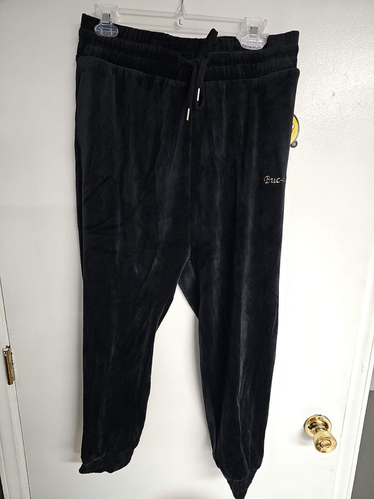L Bucees Black Joggers LARGE Draw String Logo Beaver SweatPants eBay
