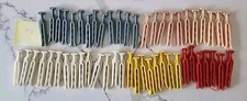 💥Vintage Rogers Clean Grip Lot Of 53 Clothespins 1950s Assorted Colors👕