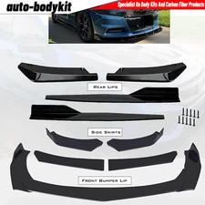 Glossy Black Front Bumper Lip Splitter Lower Spoiler Body Kit For Dodge Charger