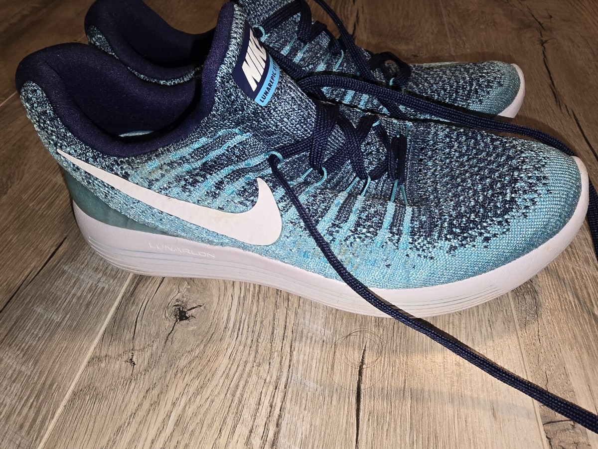 Nike Lunar Epic Low Flyknit Binary Blue Running Sneakers Womens