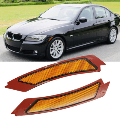 Amber Front Bumper Side Reflector Marker Light  For 2009-2011 BMW E90 4Door LCI