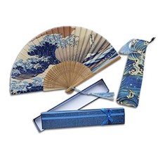 Japanisches Souvenir - F&auml;cher - Japanisches Muster Fugaku Sanjurokkei mit Auf...